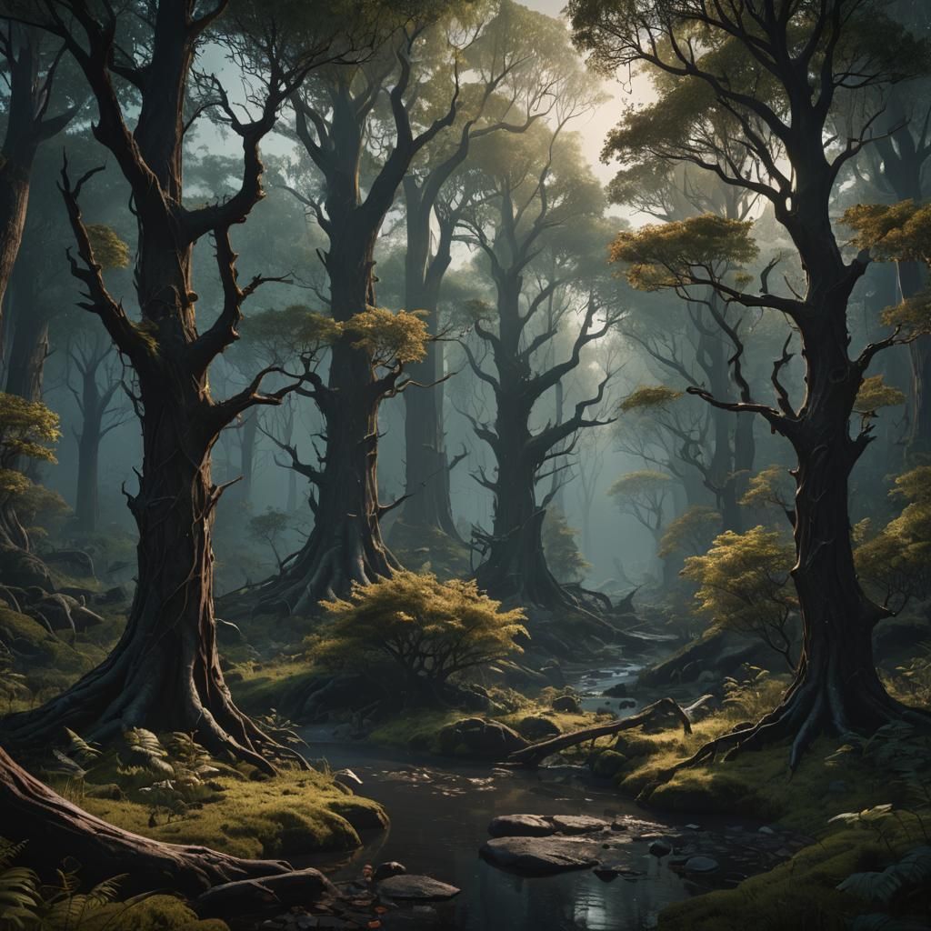 Dark Forest: Detailed Matte Painting in Unreal Engine