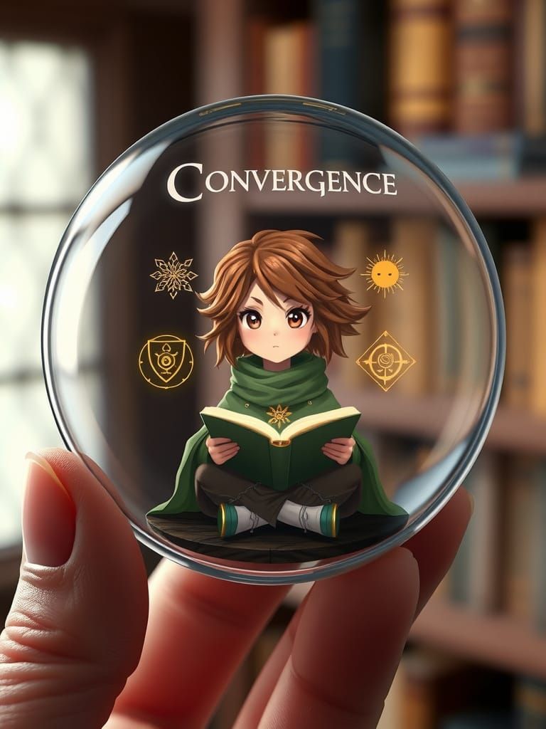Semi-Realistic Digital Painting of a Chibi Witch in a Glass ...