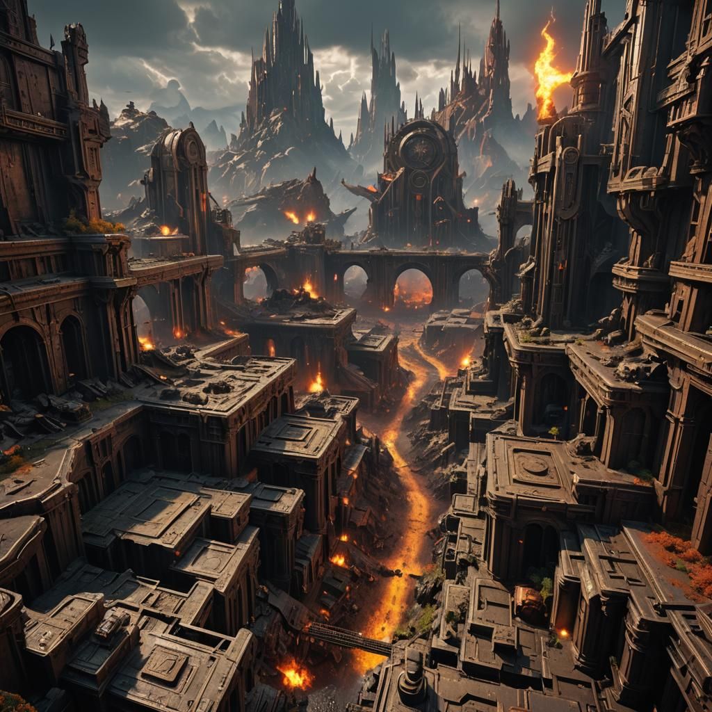 Dystopian Apocalypse Matte Painting in Unreal Engine