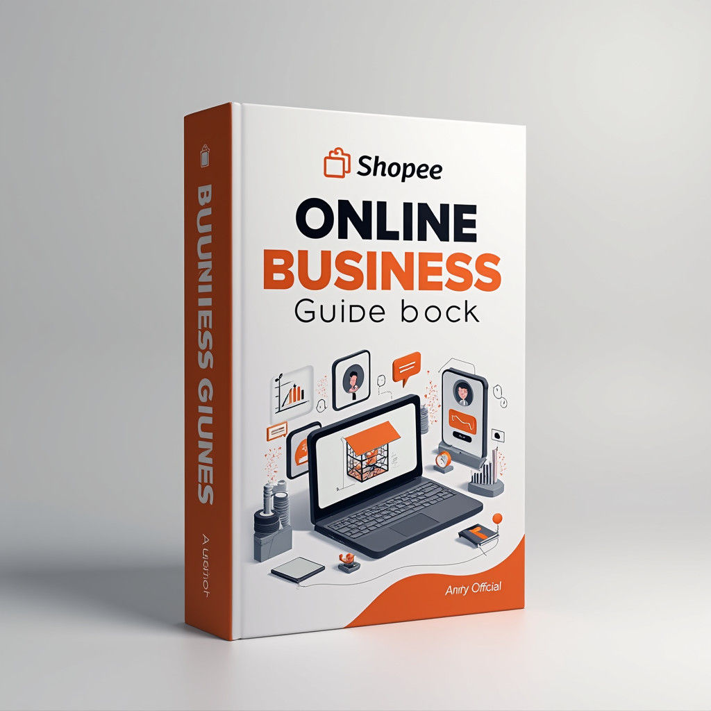 Futuristic Online Business Guidebook Cover Design