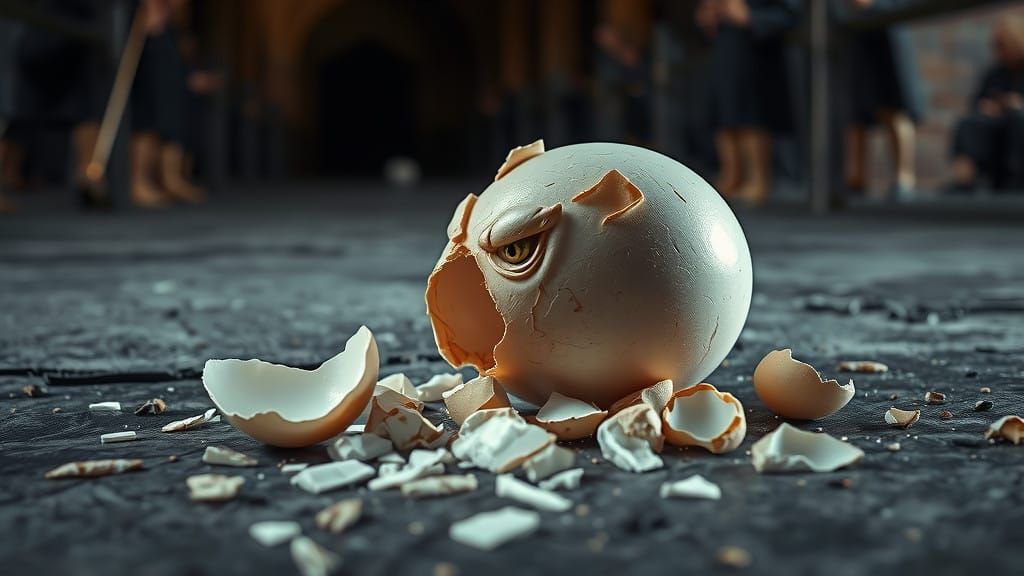 Shattered Egg of Discontent: A Masterclass in Hyperrealistic...