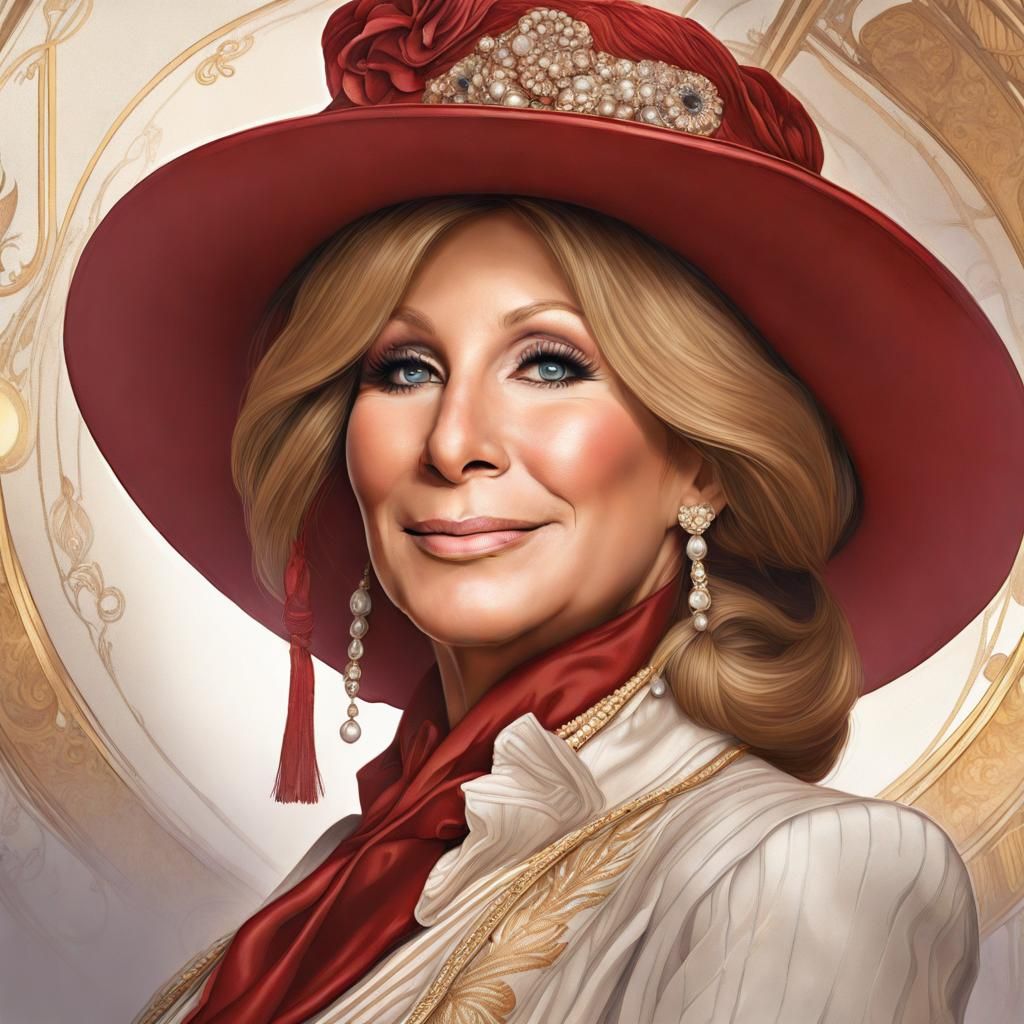 Barbra Streisand as Dolly, Hyperrealistic Digital Portrait