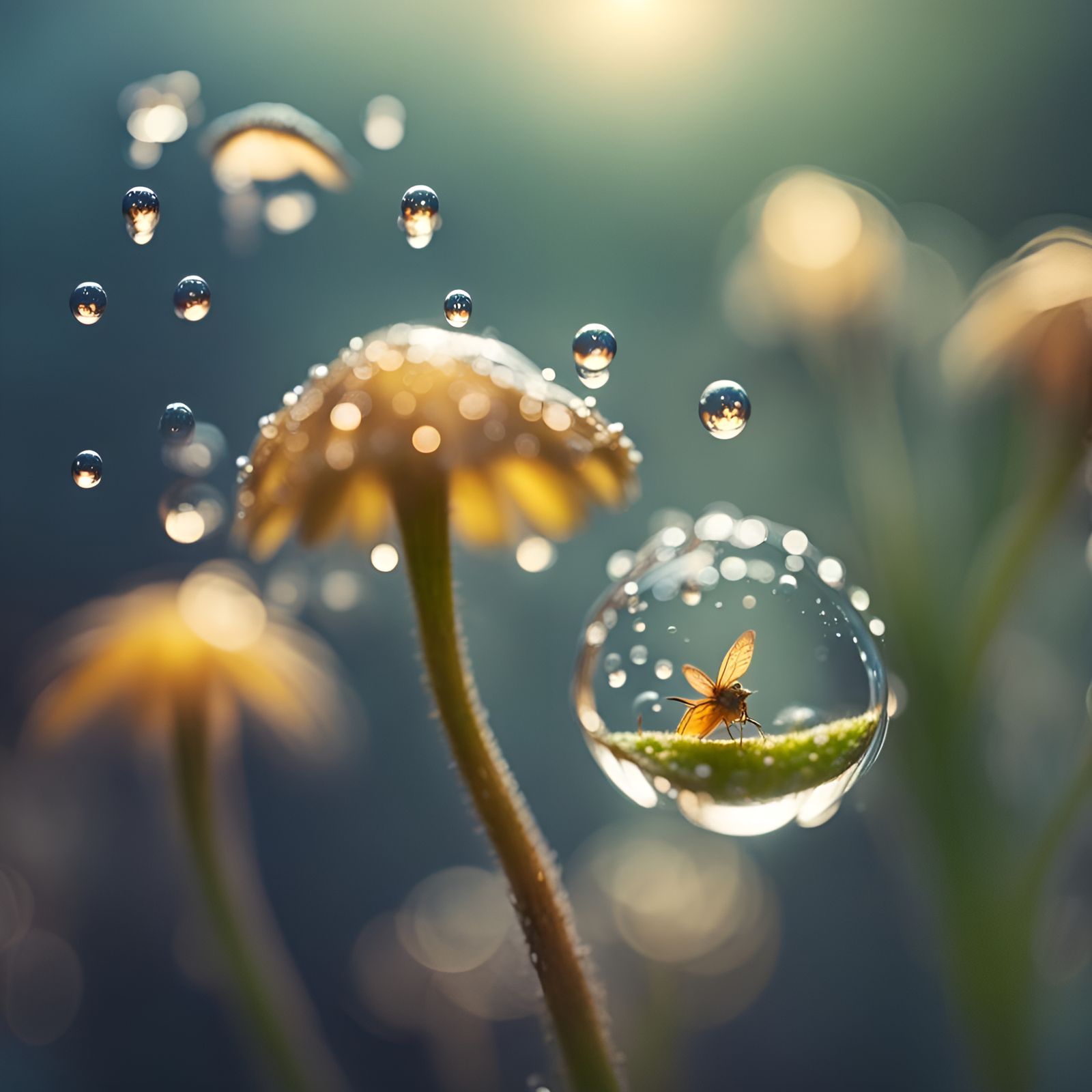 Tiny Fairy Creatures That Live Inside Raindrops