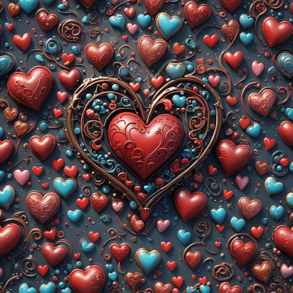 Fantastical Love Heart in Detailed Matte Painting