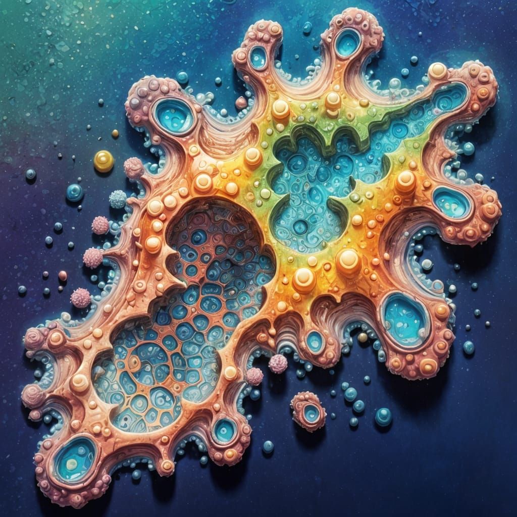 Rainbow Amoeba in Borderlands Oil-Stain Style