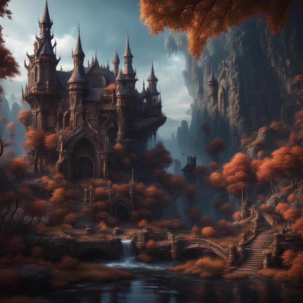 Fantastical Werecat in Detailed Matte Painting