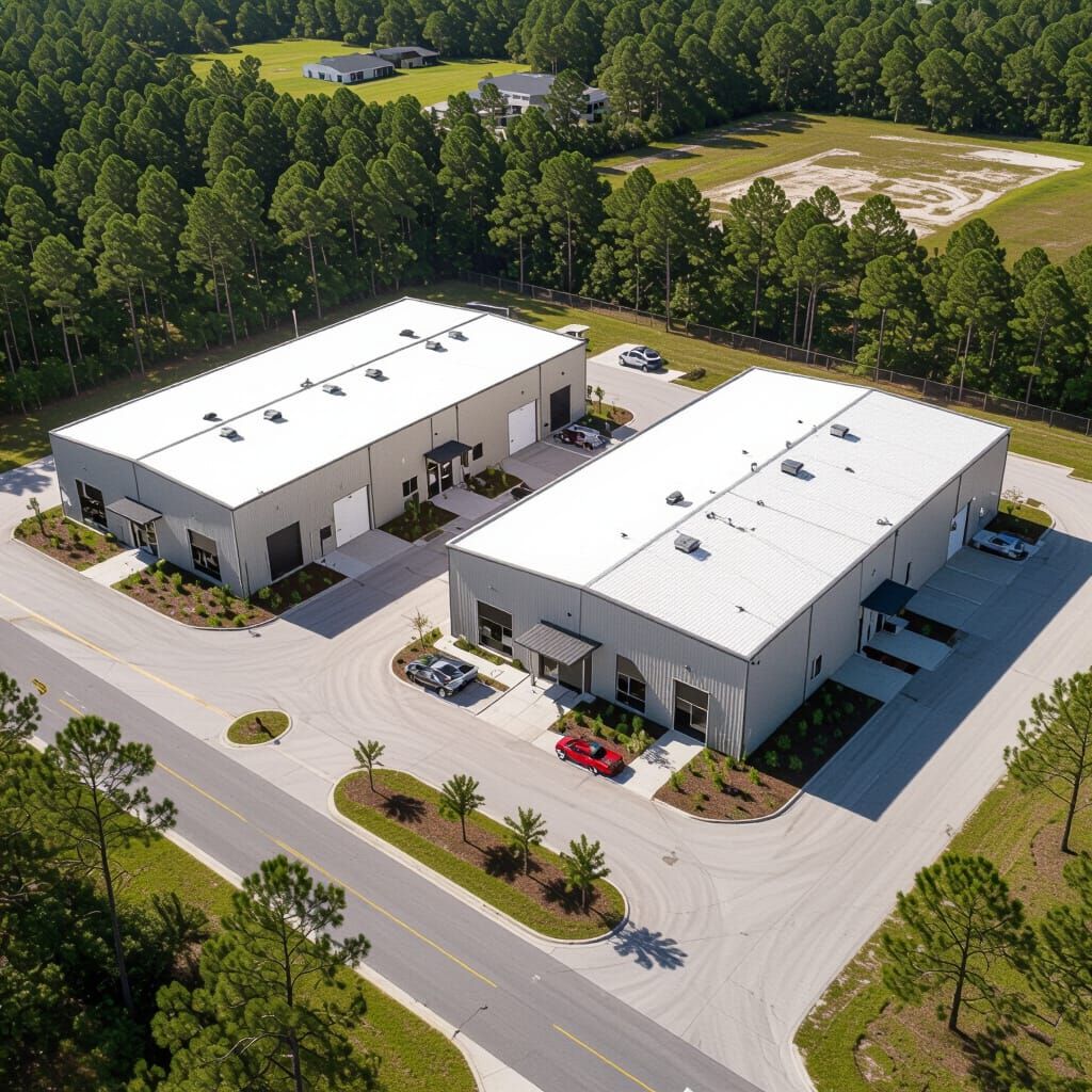 Industrial Site Plan with Modern Architectural Design