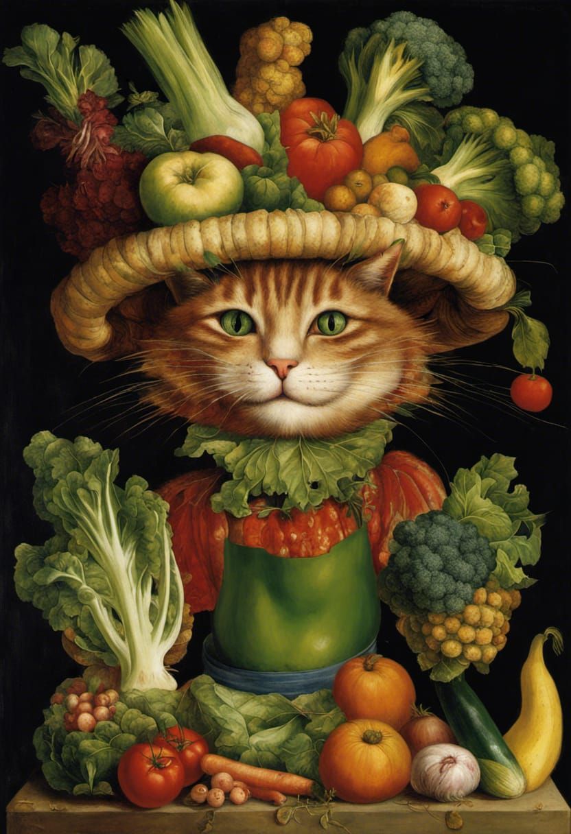 Arcimboldo greengrocers cat #1