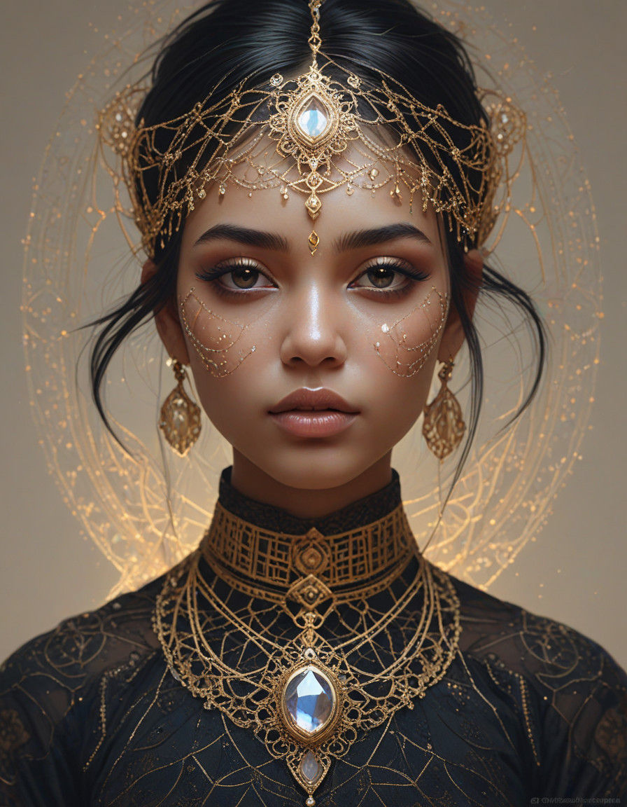 portrait of a spiritual Indian girl