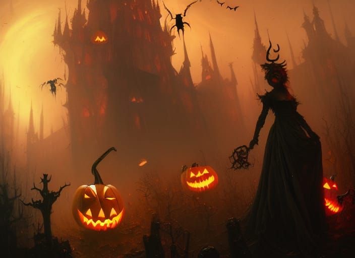 Halloween in Hell: Dark Fantasy Concept Art