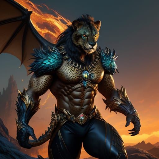 Ethereal Hybrid: Golden Light on a Legendary Creature