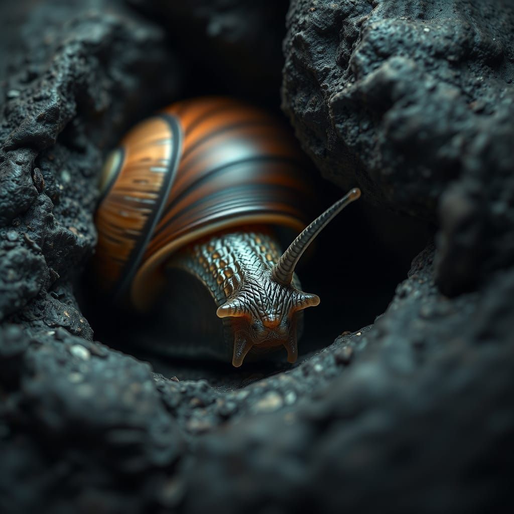 Hyperrealistic Exotic Snail Concept Art