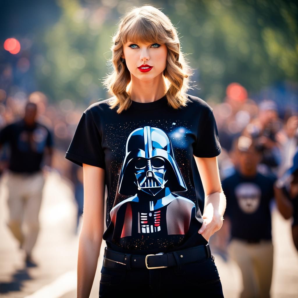 Celebrity in Darth Vader Shirt, Professional Photo
