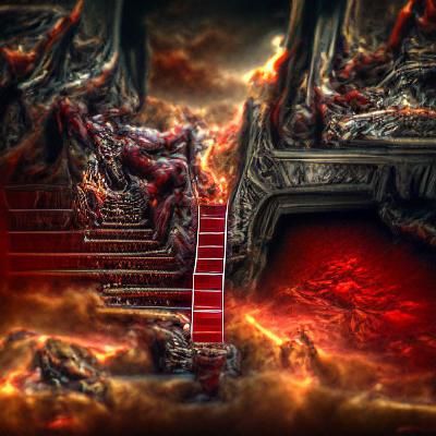 Endless Staircase Descent Into Shadow