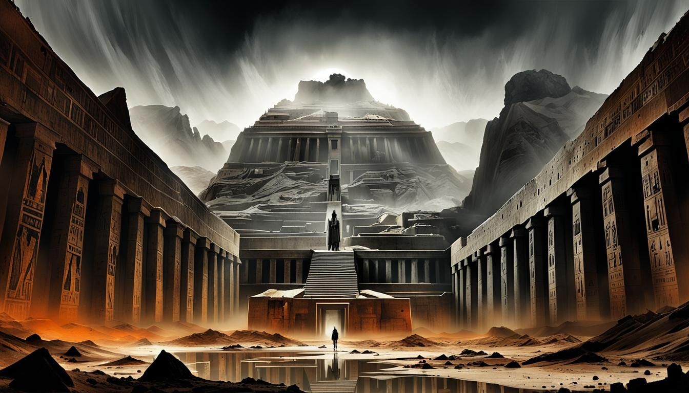 Valley of the Kings: Mystic Fog Digital Illustration