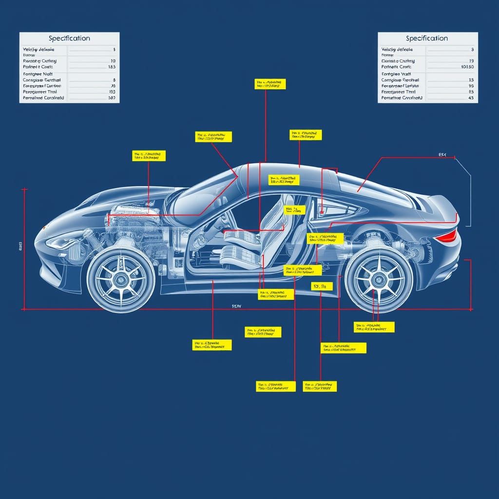 Technical Car Blueprint