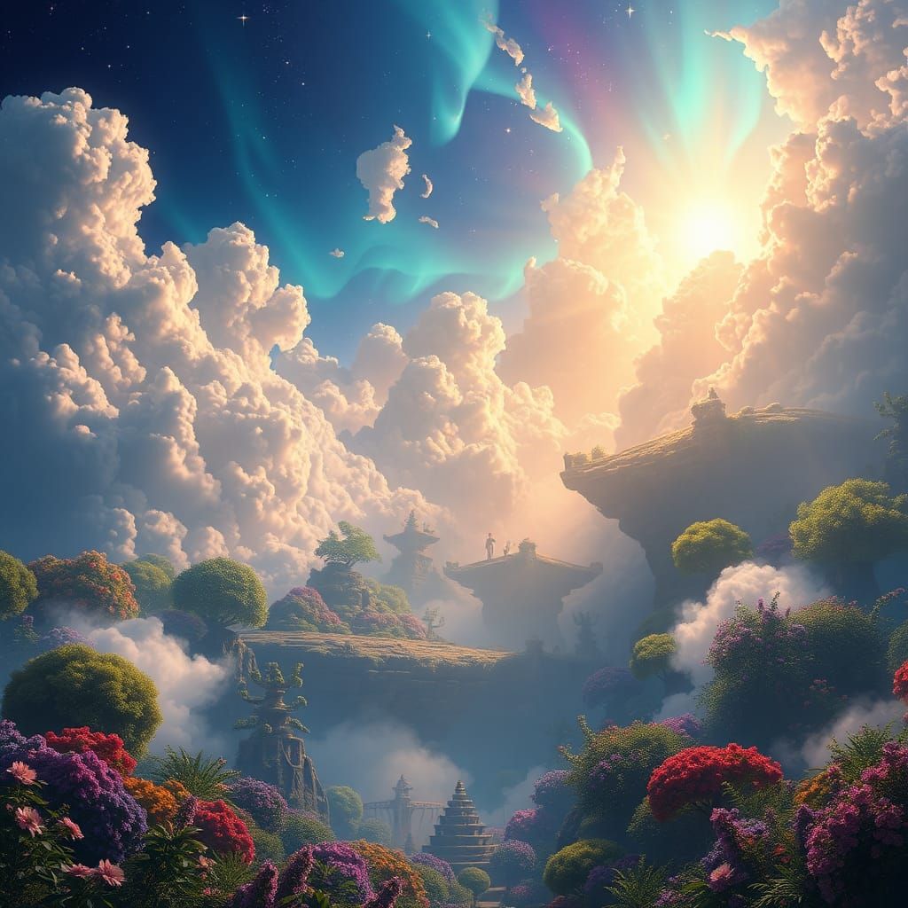 Ethereal Heaven Realm: Fantastical Matte Painting