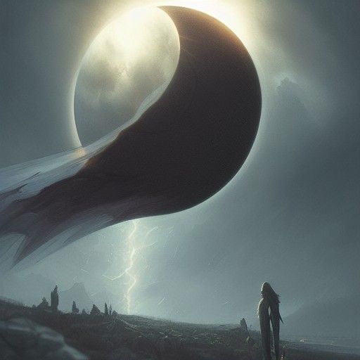 Sinister Eclipse in a Fantasy Art Style