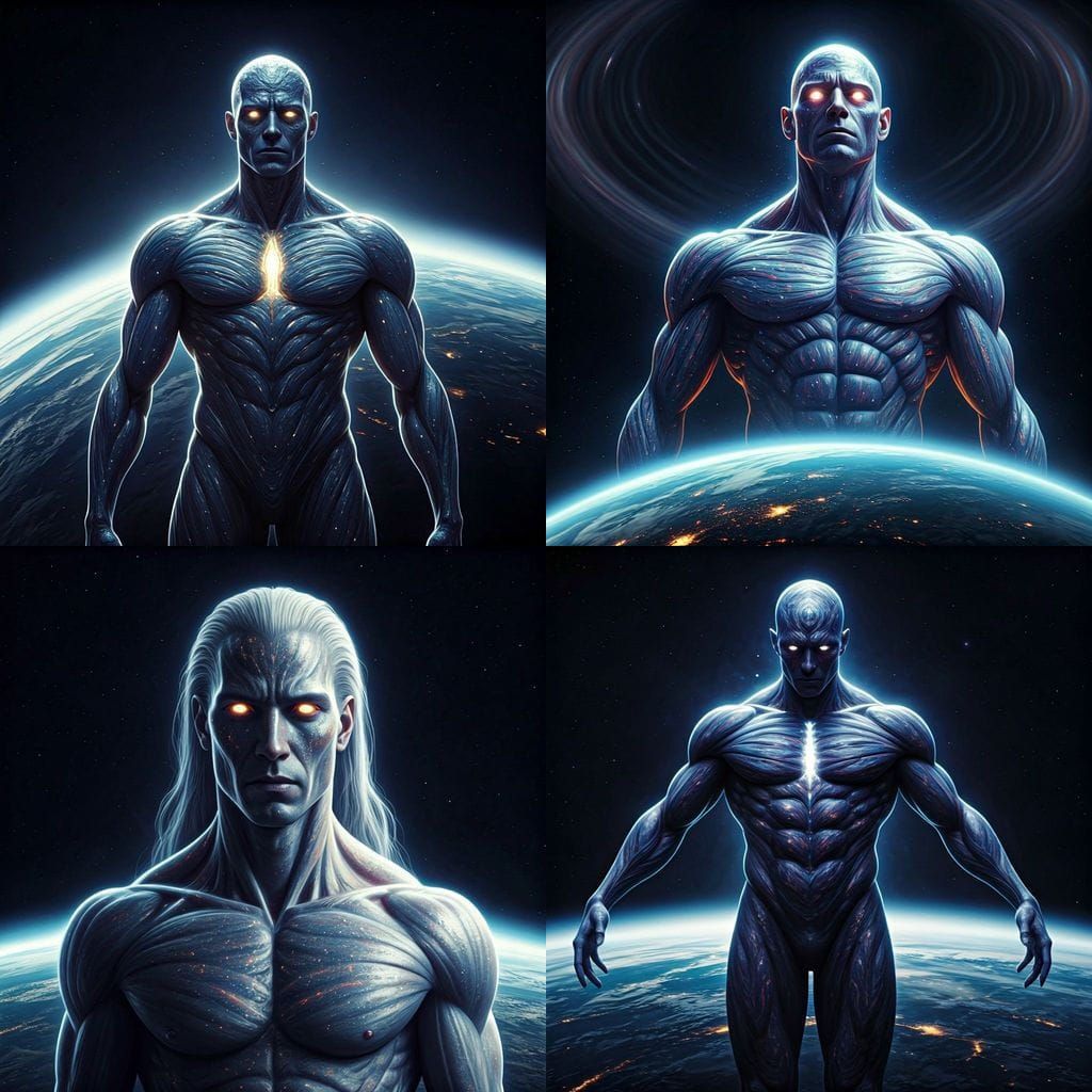 Godlike Neutron Star Being Gazing at Earth