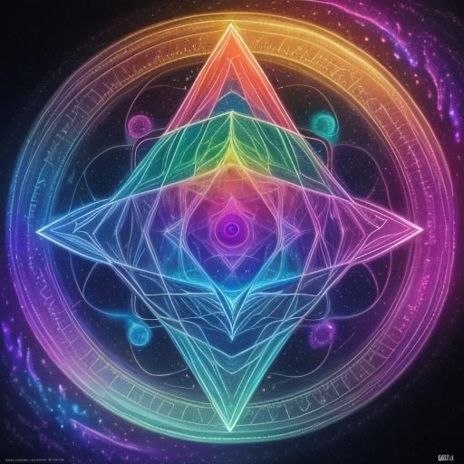 Rainbow of Forever Words in Astral Illustration