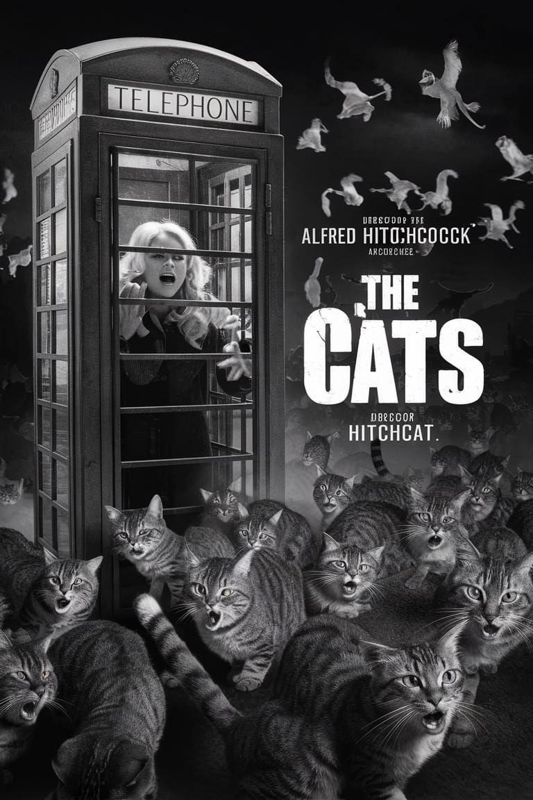 Vintage Movie Poster: Hitchcock's The Cats
