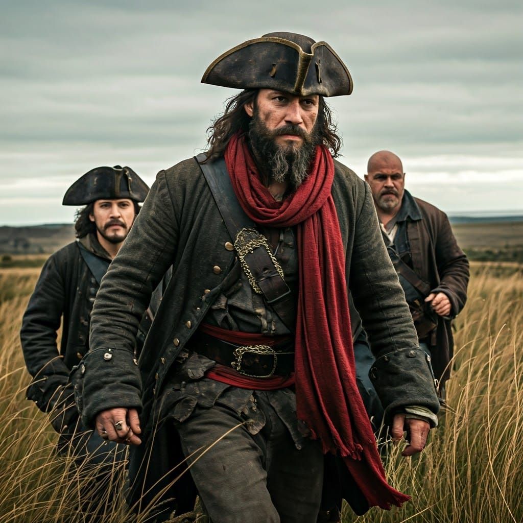 Dashing Pirate Leads Gaudy Chase Across Fallow Landscape in ...