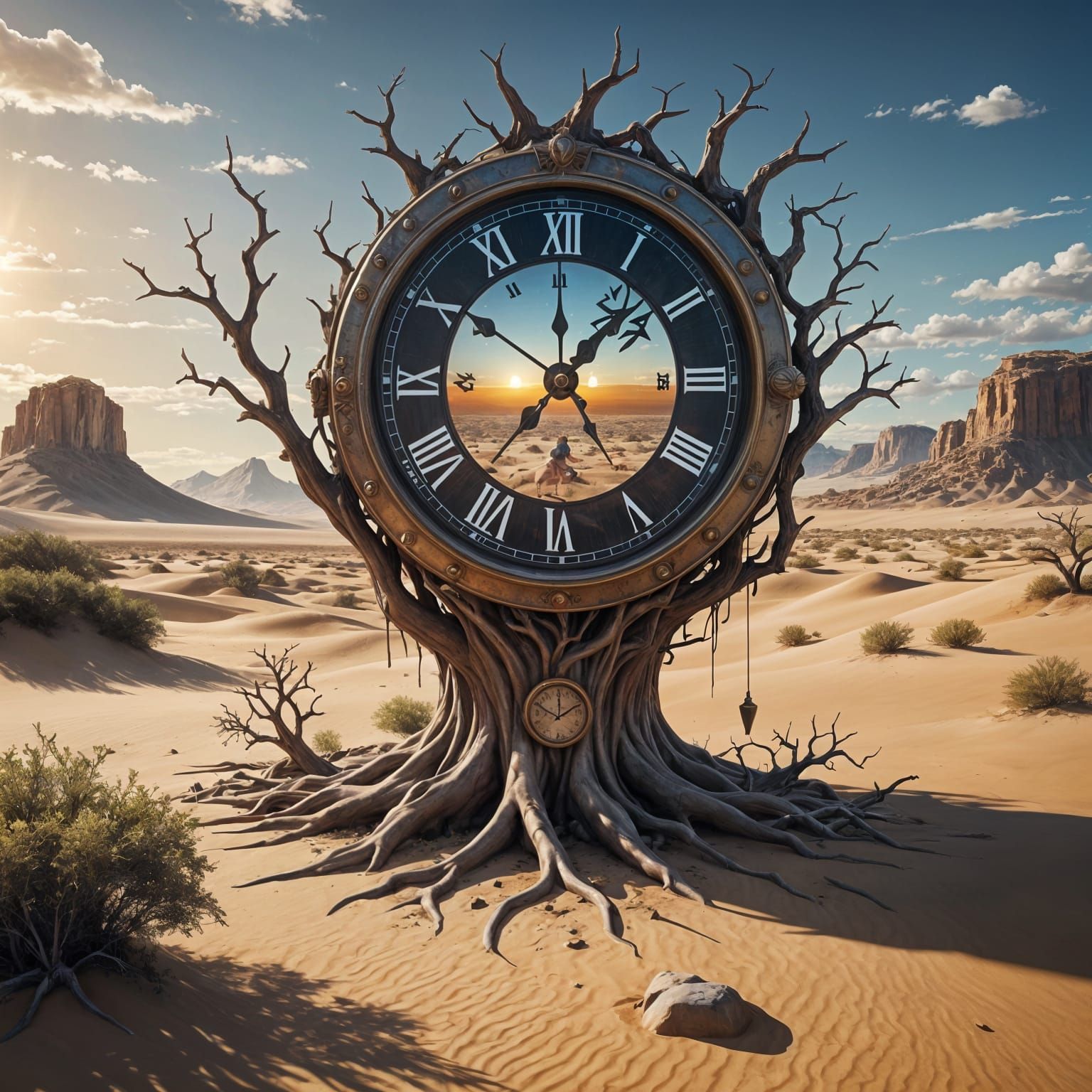 Surreal Clockwork Dali Dreamscape