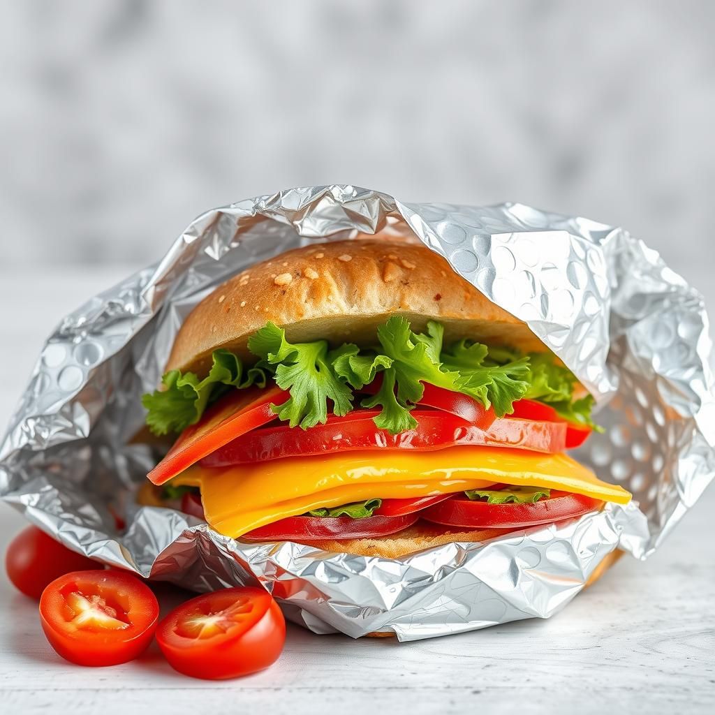 Sandwich Wrapped in Hybrid Bubble Wrap and Foil