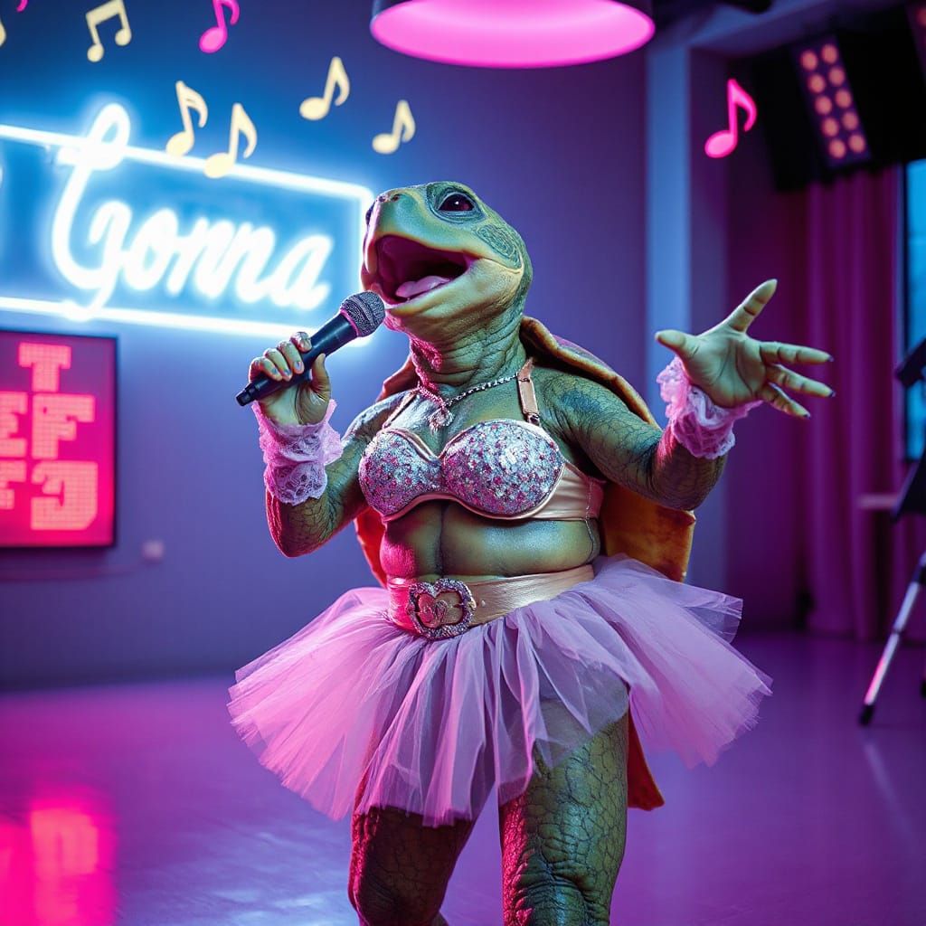 1980s Turtle singing - Like a Virgin