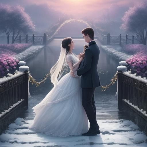 Beneath a sky of twilight's hue,
We met, two souls bathed in...