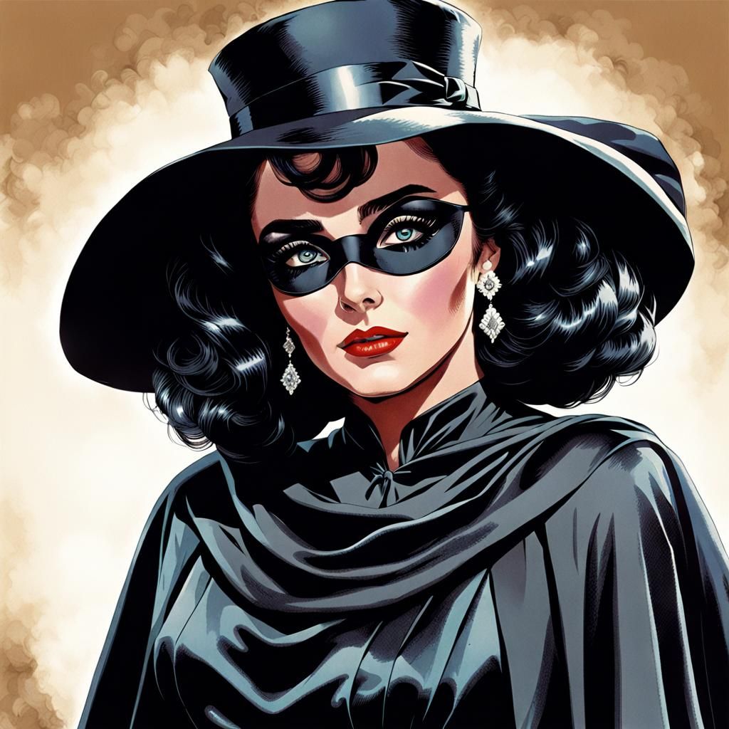 Elizabeth Taylor Comic Art in Brooks and Mumford Style