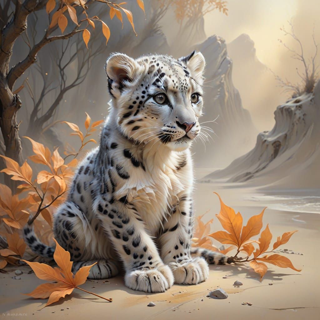 Baby Snow Leopard 1