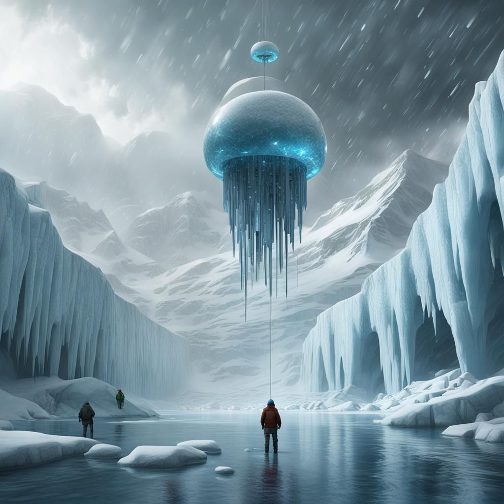Antarctic Tunnels: A Fantasy Digital Art Rendering