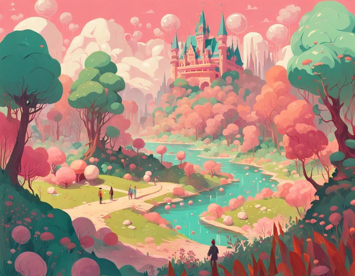 Polychromatic Candy Kingdom of Sugar and Sweets