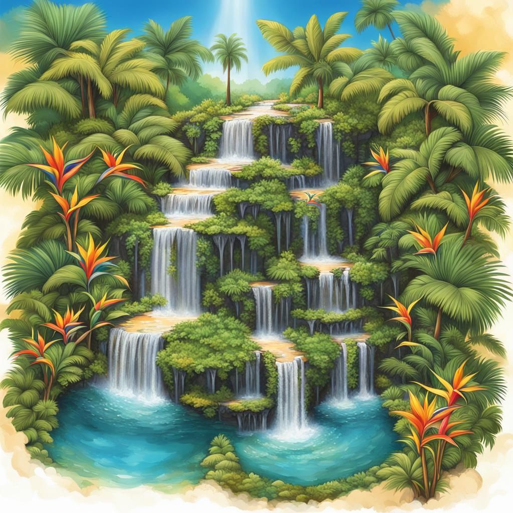 Jungle Thermal Springs Cascade Fountain