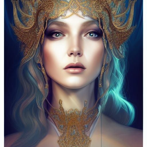 Ethereal High Priestess Fantasy Portrait