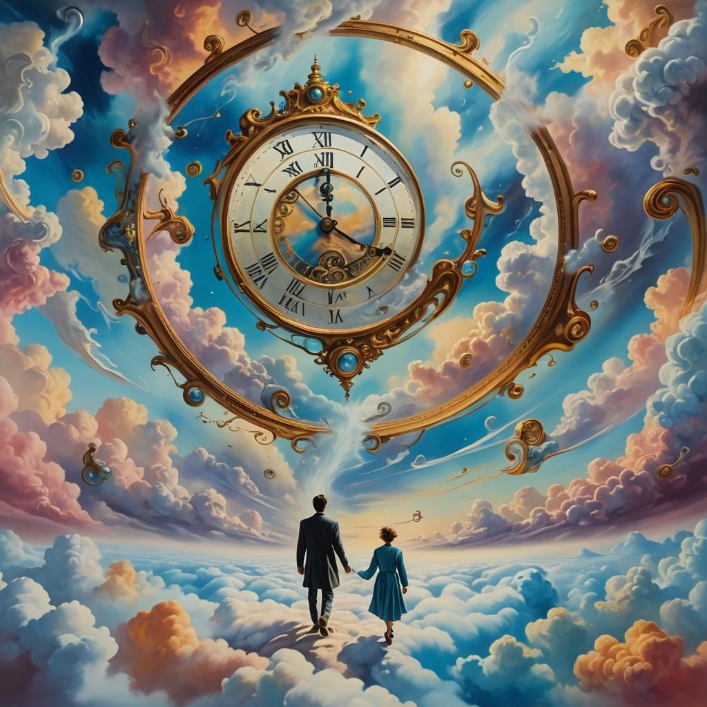 Surreal Infinity: A Dreamlike Oil Painting