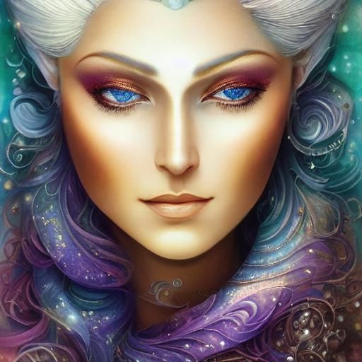 Steampunk Portrait of Girl with Stardust Accent