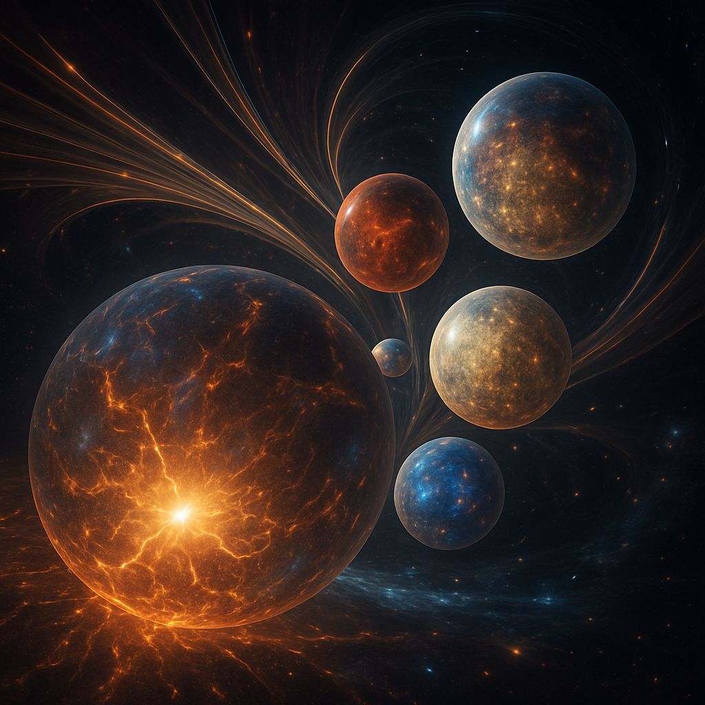 Birth of Universes: Ultra-Realistic Cosmic Scene