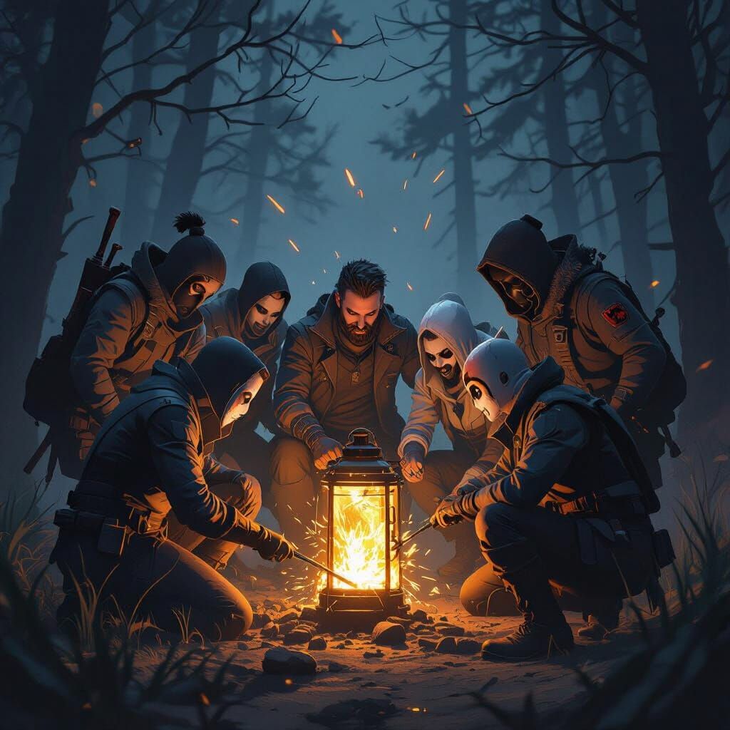 Dead by Daylight Survivors Repair Generator in Dark Fantasy ...