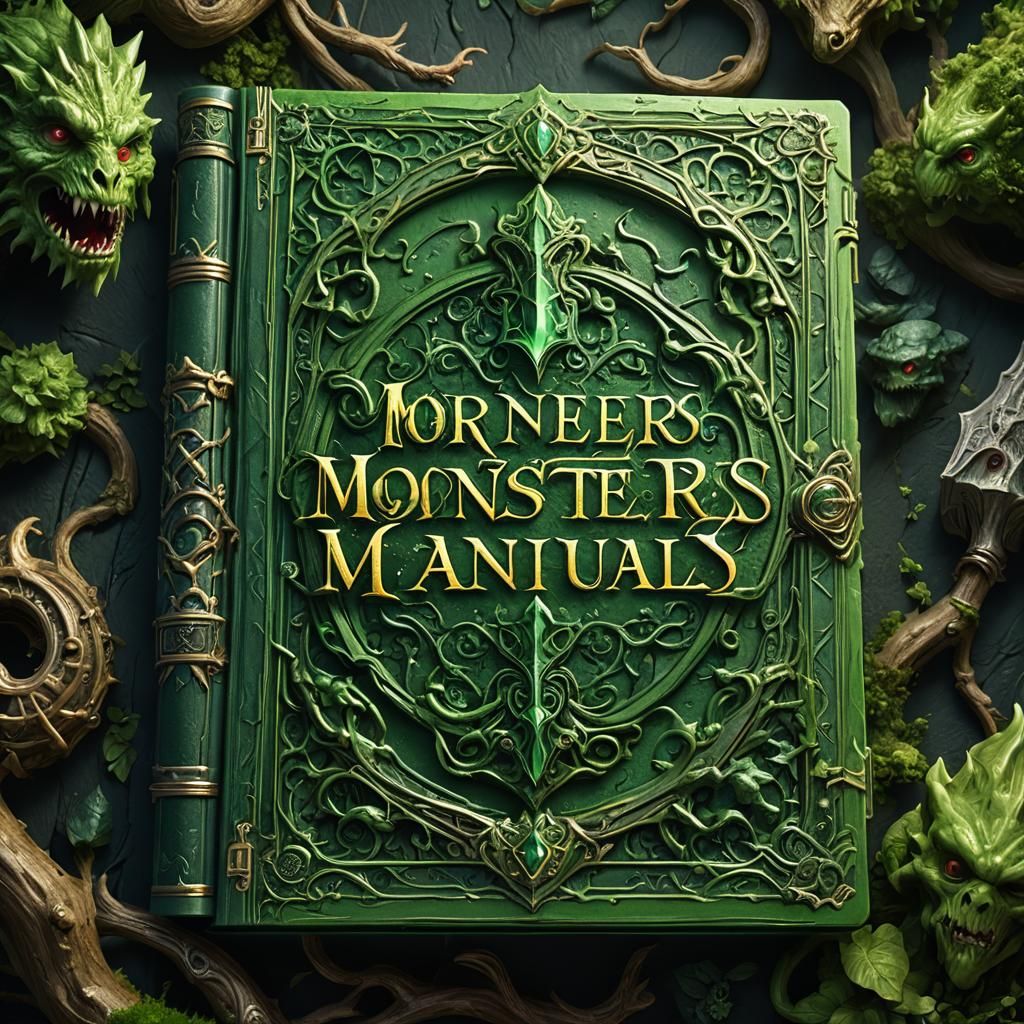 Fantasy Book Cover: Monsters Manual VOL II