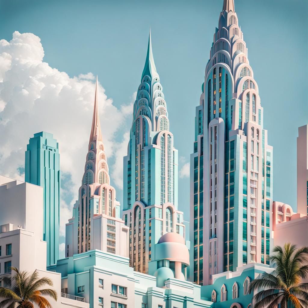 Miami Art Deco Buildings in the Style of Chrysler