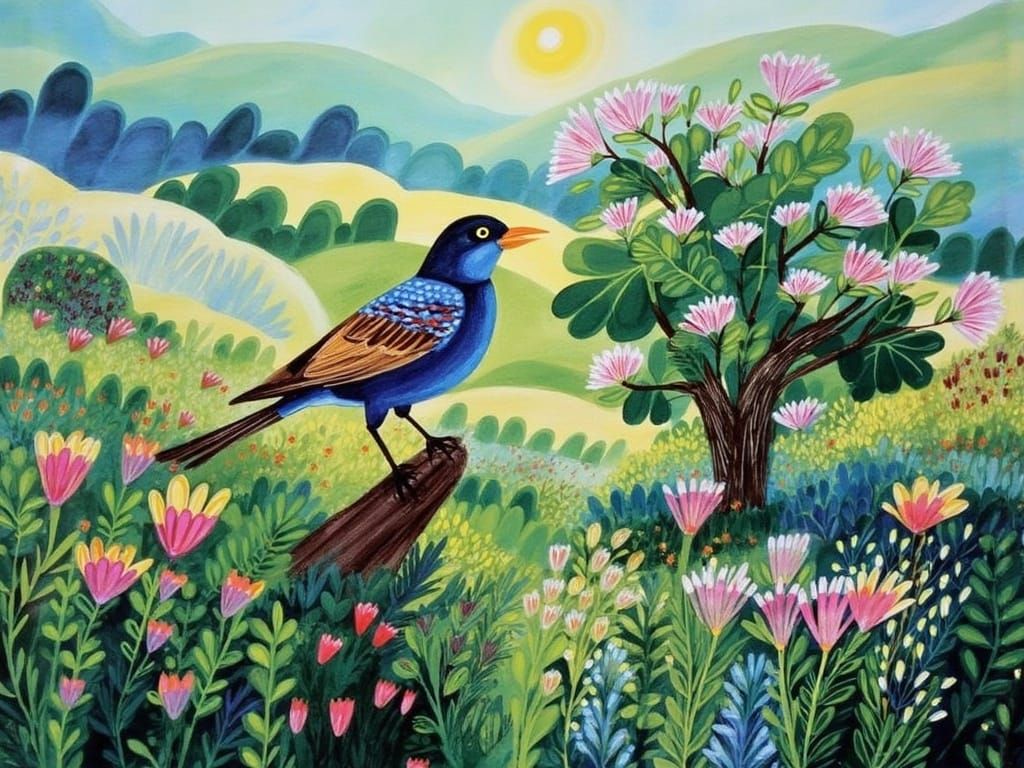 Whimsical Skylark Serenade in a Fairytale World