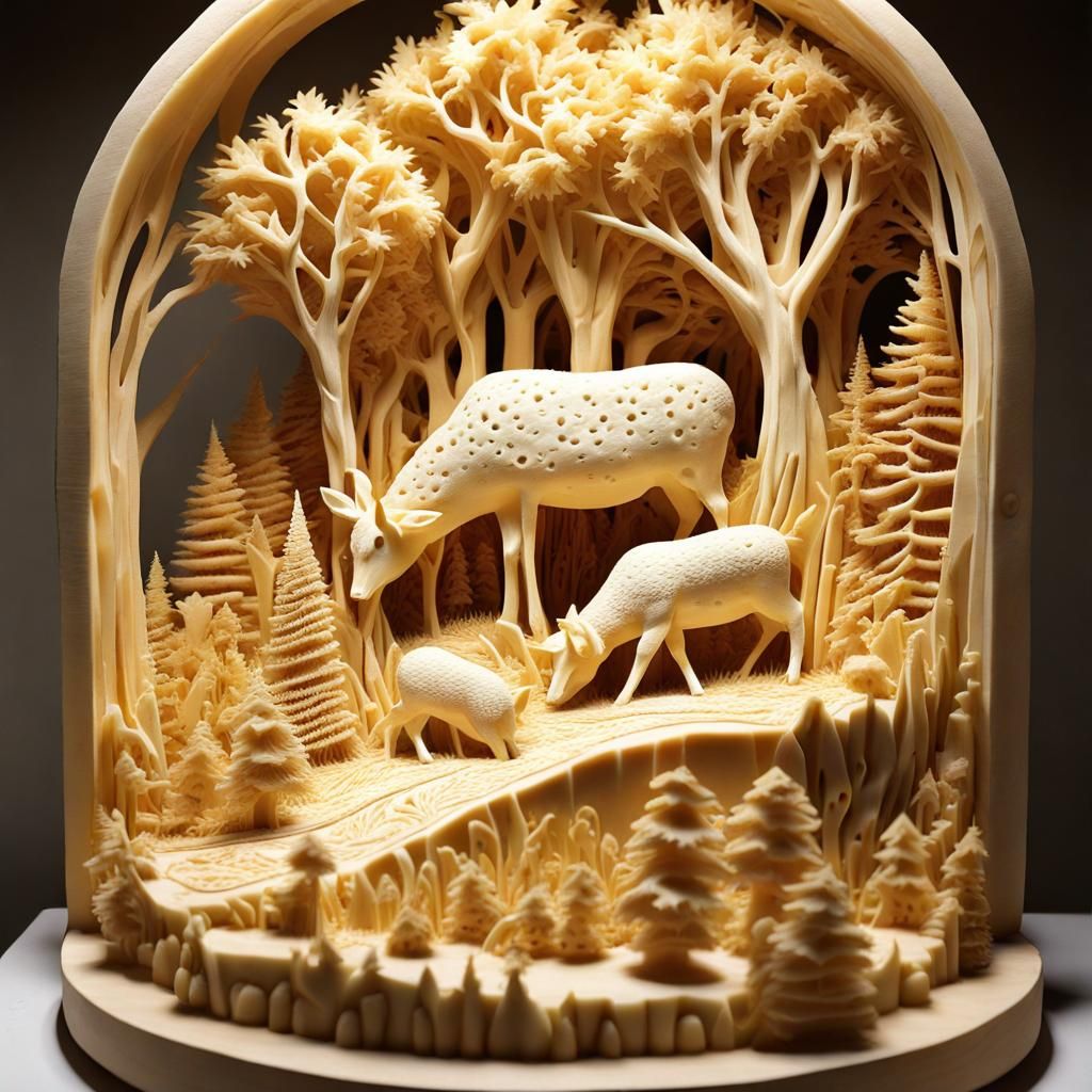 Cheese Forest: An Intricately Carved Landscape