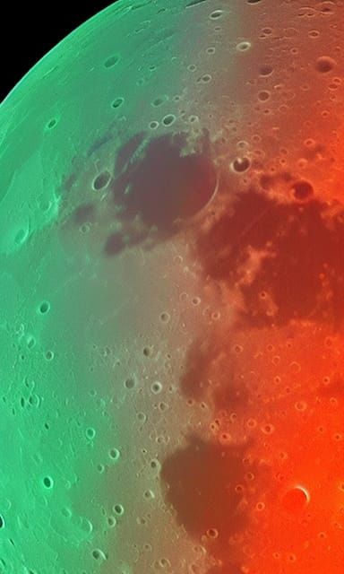 Neon Lights Illuminate the Moon