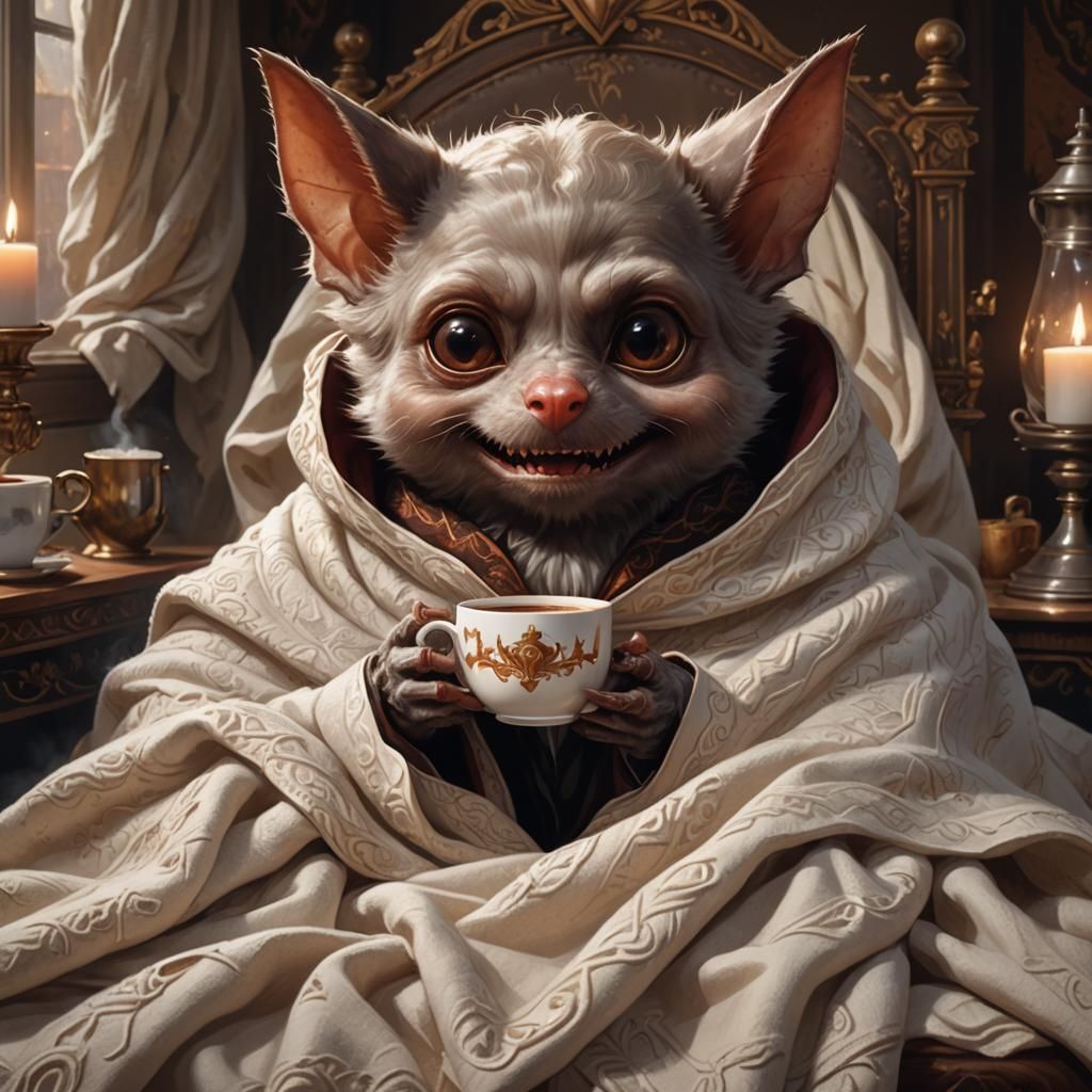 Cute Vampire Bat and Ghost in Kids Room