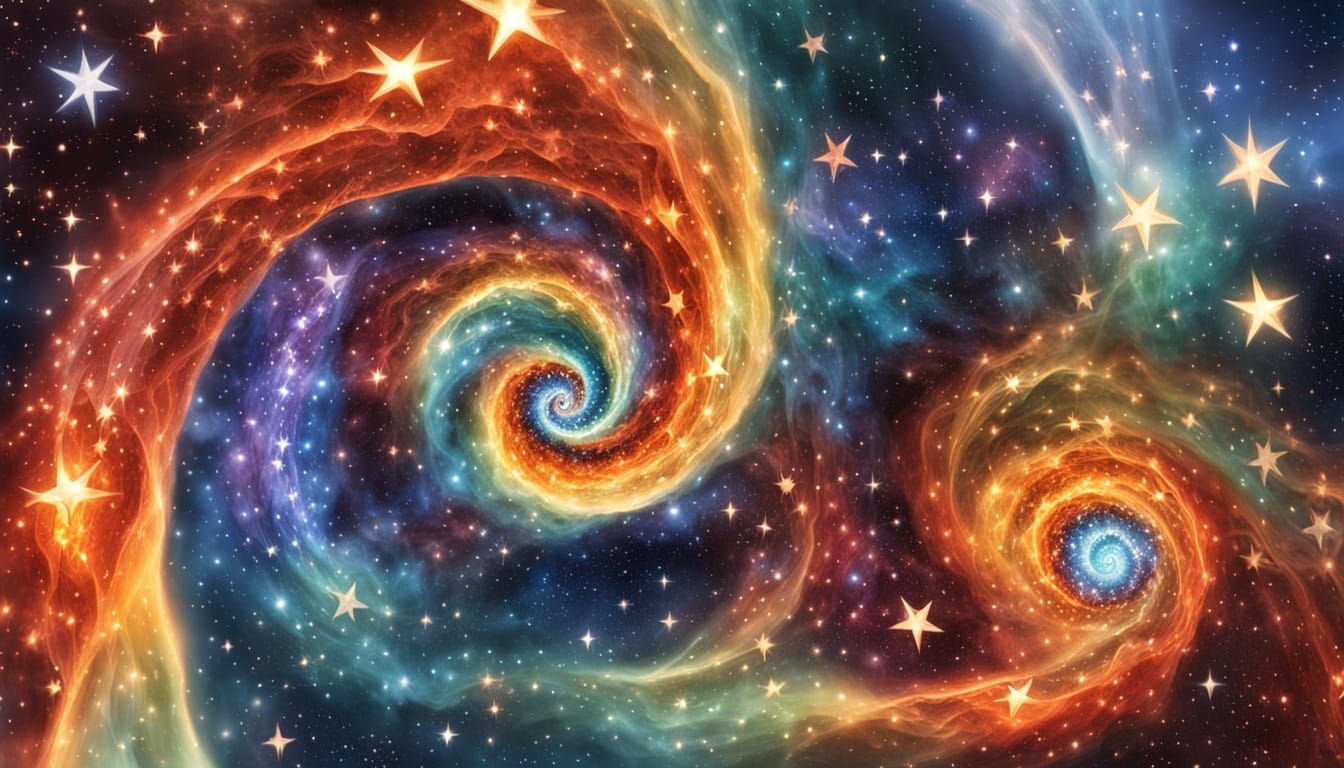 Vibrant Twisted Nautilus Star Clusters in a Cosmic Tunnel