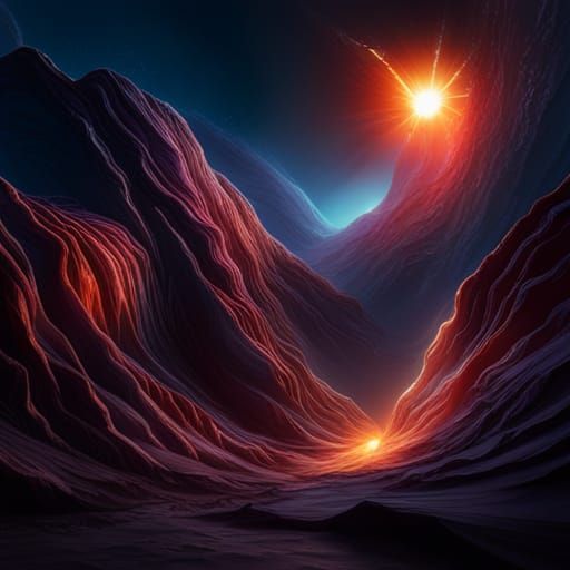 Mysterious Event Horizon Black Hole Concept Art