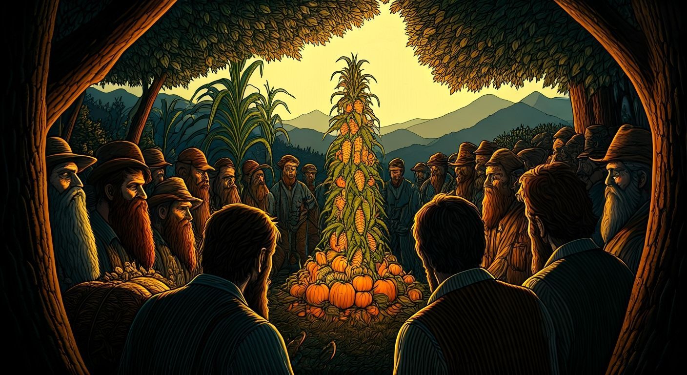 Appalachian Folk Art Vegetable Worship Ceremony