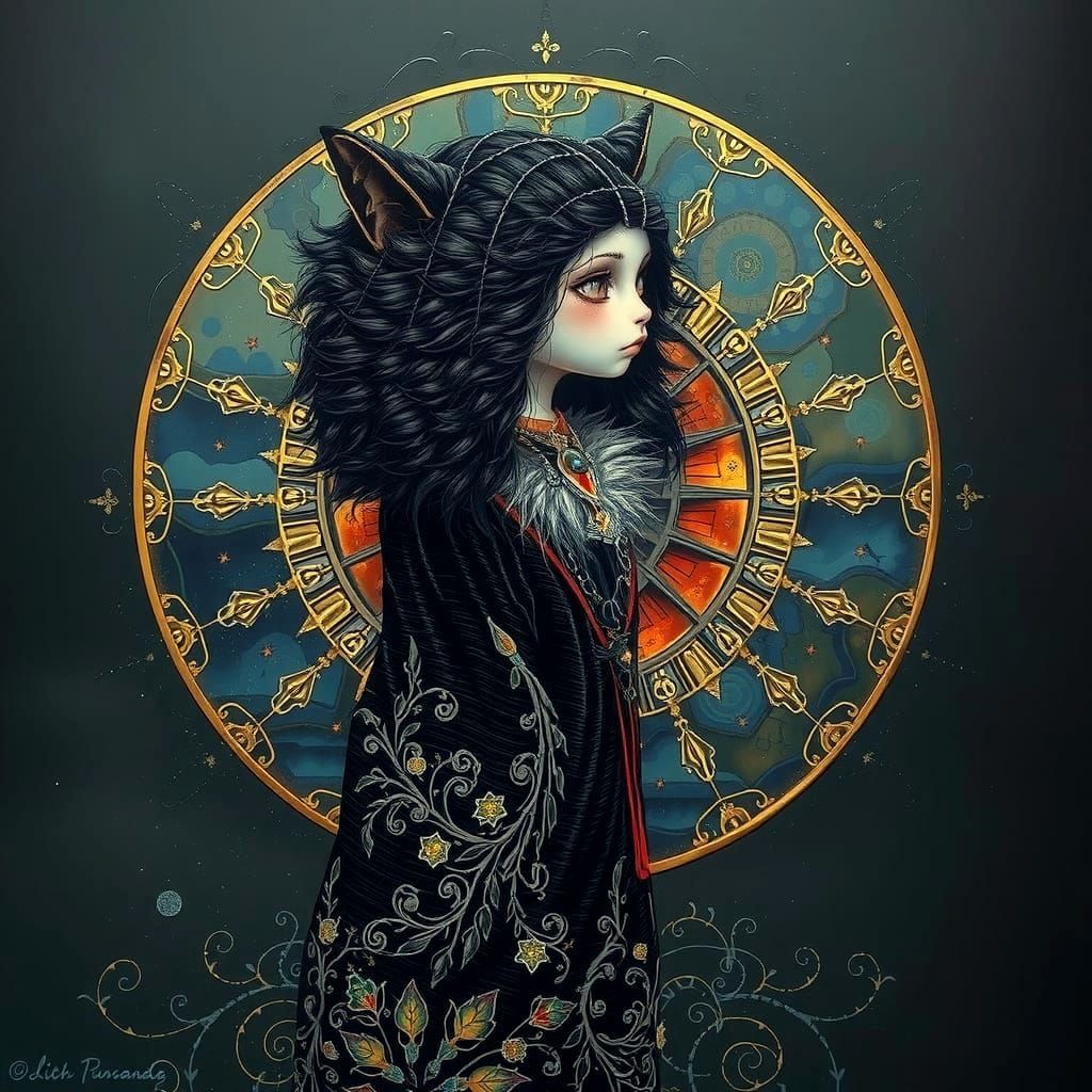 Cat in Velvet Coat with Renaissance Details